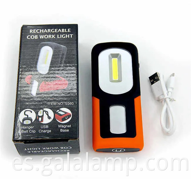 Luz de trabajo recargable USB versátil con un imán fuerte